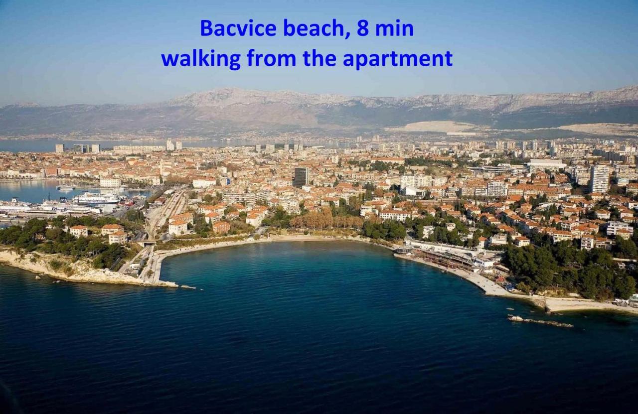 Modern Apt With Terrace 4 Min Walk To The Beach Split Eksteriør bilde